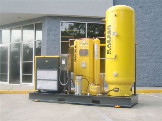 Utility air skid-mounted dryer system serviced by Air Power Services, Inc.